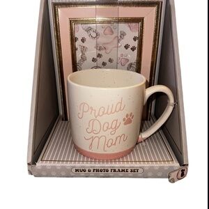 Proud dog mom mug and picture frame set.